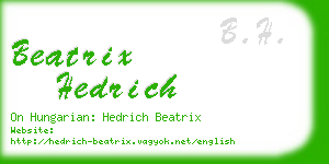 beatrix hedrich business card